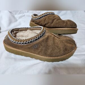 UGG Tasman Slippers Chestnut Suede Shearling Lined Slip On Women’s Size 7